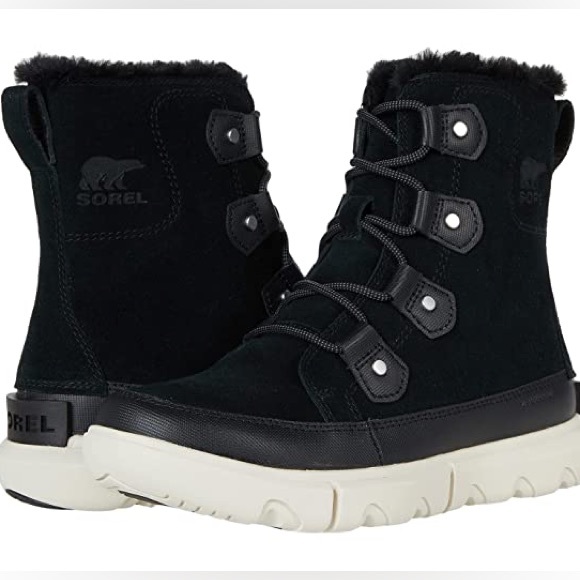 Sorel Shoes - SOREL Explorer II Joan Waterproof Fur Lined Boot Black 7.5